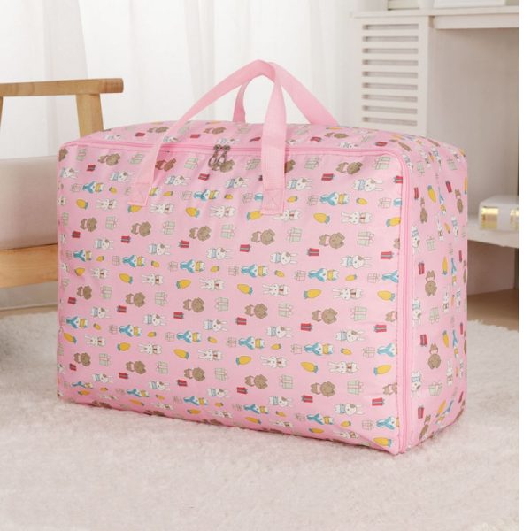 Large Capacity Clothe Cartoon Rabbit Pattern Luggage Storage Bag