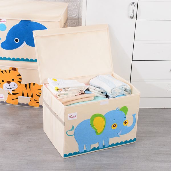 Cartoon Folding Kids Toy Clothes Quilt Storage Box