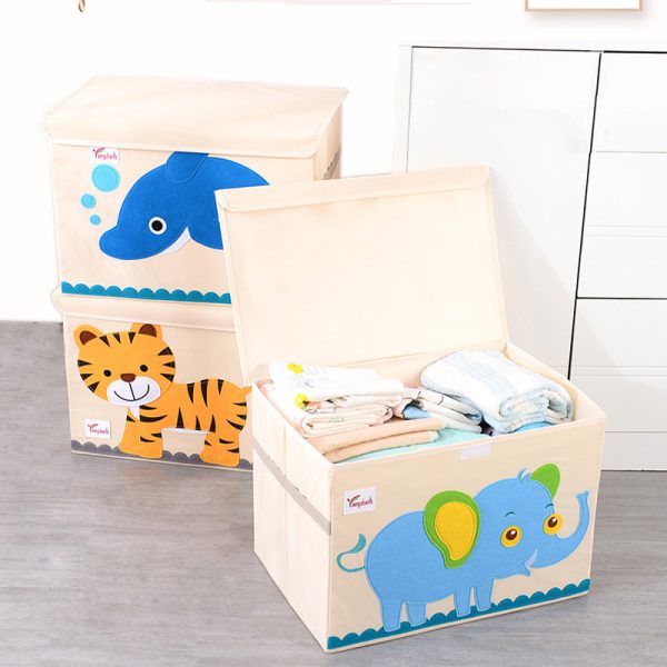 Cartoon Folding Kids Toy Clothes Quilt Storage Box