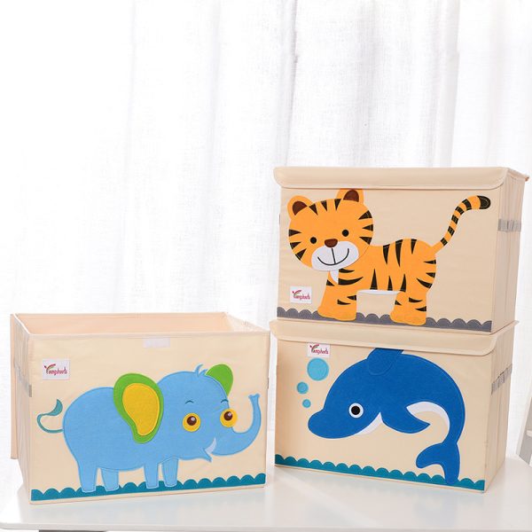 Cartoon Folding Kids Toy Clothes Quilt Storage Box