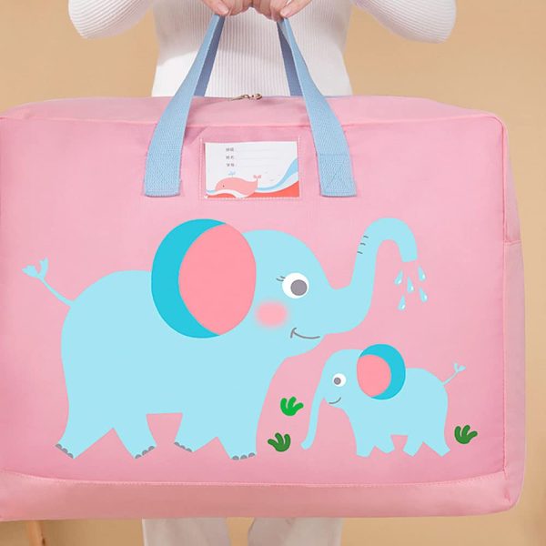 Large Cartoon Kindergarten Portable Clothes Quilt Storage Bag