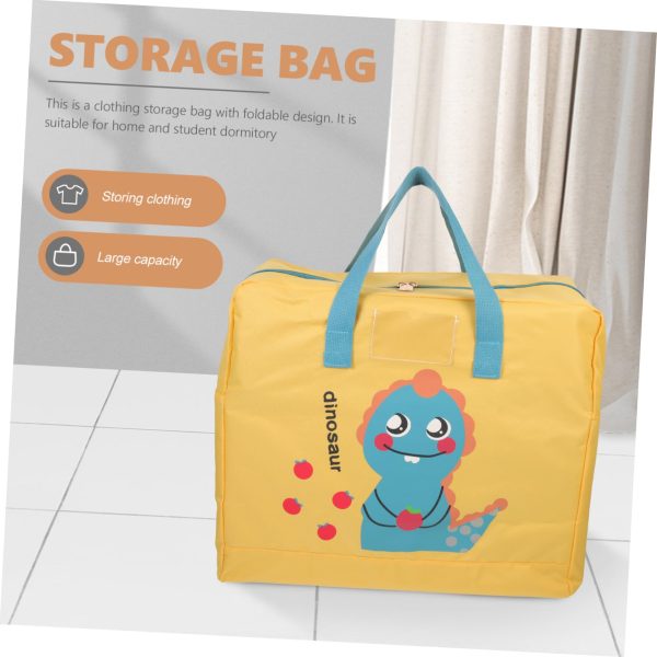 Large Cartoon Hippie Dinosaur Storage Bag