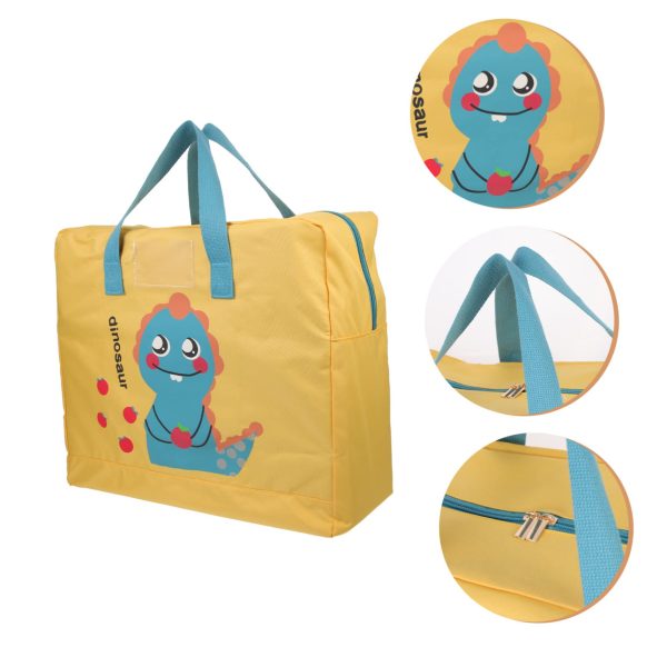 Large Cartoon Hippie Dinosaur Storage Bag