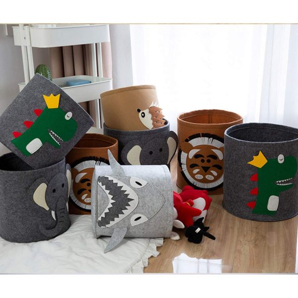 Portable Cartoon Animal Pattern Storage Basket