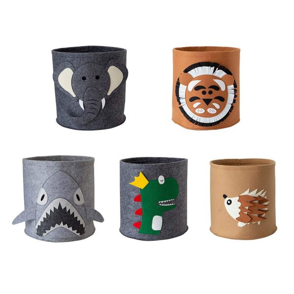 Portable Cartoon Animal Pattern Storage Basket