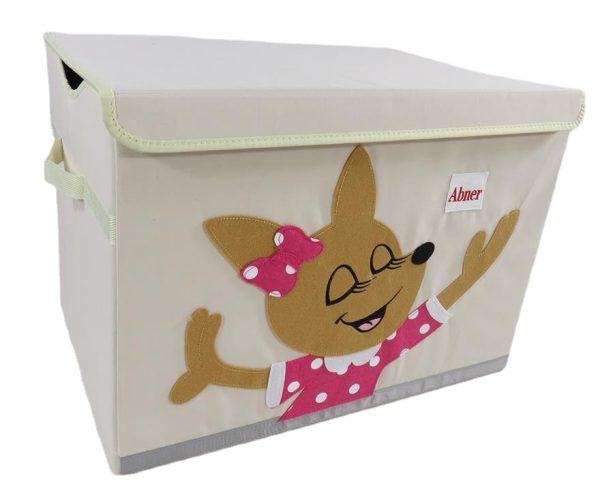 Children's Animal-themed Foldable Storage Box - High-Capacity Toy Chest with Flip-Top Lid