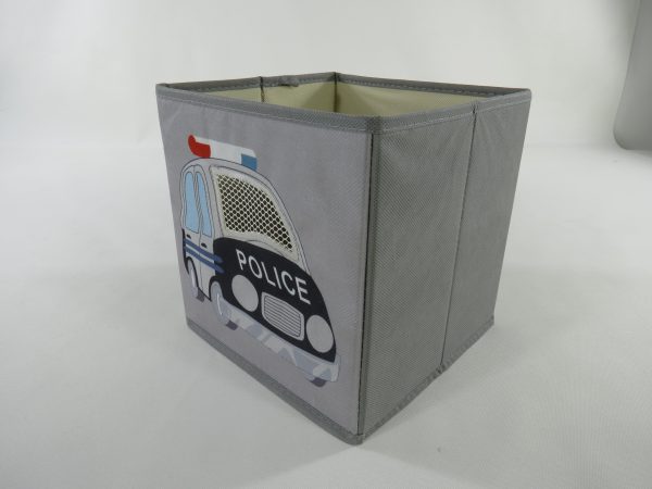 Children's Foldable Open-Top Storage Box with Car Pattern