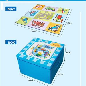 Cute Cartoon Foldable Storage Box - Baby Crawling Mat and Children's Toy Organizer