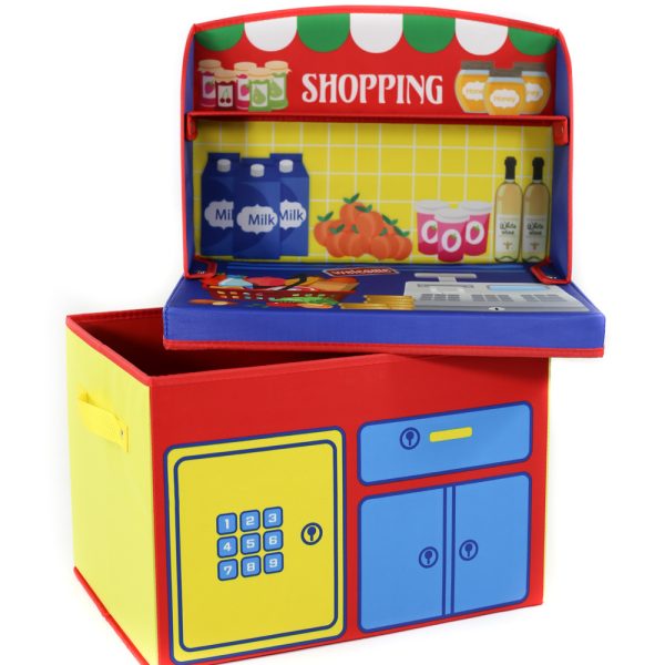 Children's Toy Storage Box - Foldable, Multi-Functional Pretend Play Storage for Kids' Home Organization