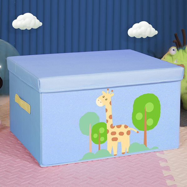 Children's Cartoon Storage Box - Household Fabric Organizer, Foldable Wardrobe Clothing and Bedding Storage Chest, Versatile Storage Solution