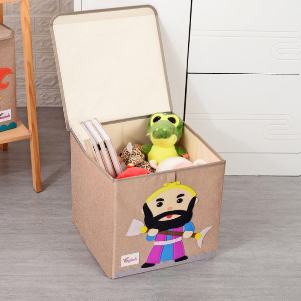 Cartoon Foldable Children's Toy Square Storage Box - Large Fabric Clothing and Storage Organizer