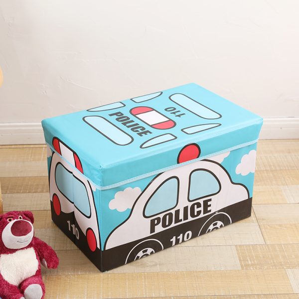 Multi-functional Folding Cartoon Storage Stool - Children's Organizer, Shoe Changing Bench, Medium-sized Storage, Suitable for Adults