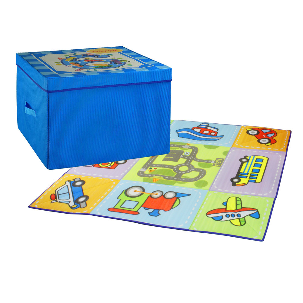 Cute Cartoon Foldable Storage Box - Baby Crawling Mat and Children's Toy Organizer