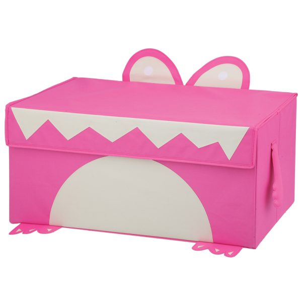 Vibrant Pink and Blue Children's Toy Storage Box - Flip-Top, High-Capacity Kids' Organizer