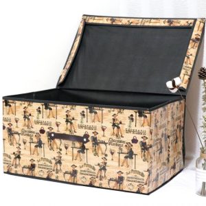 Fabric Covered Folding Storage Box - Large Capacity Organizer for Clothes, Children's Toys, and Non-Woven Fabric Storage