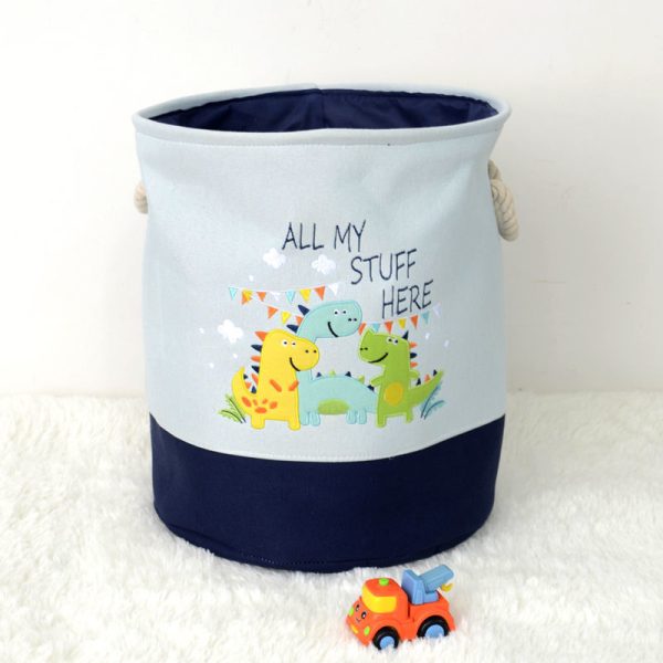 Little Lion Toy Storage Basket - Children's Toy Bin with Diaper Compartment, Cloth Organizer, Cartoon Dirty Laundry Hamper