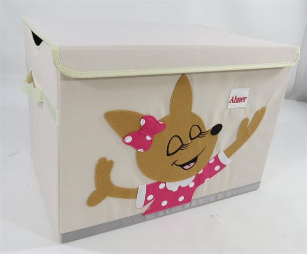Children's Animal-themed Foldable Storage Box - High-Capacity Toy Chest with Flip-Top Lid