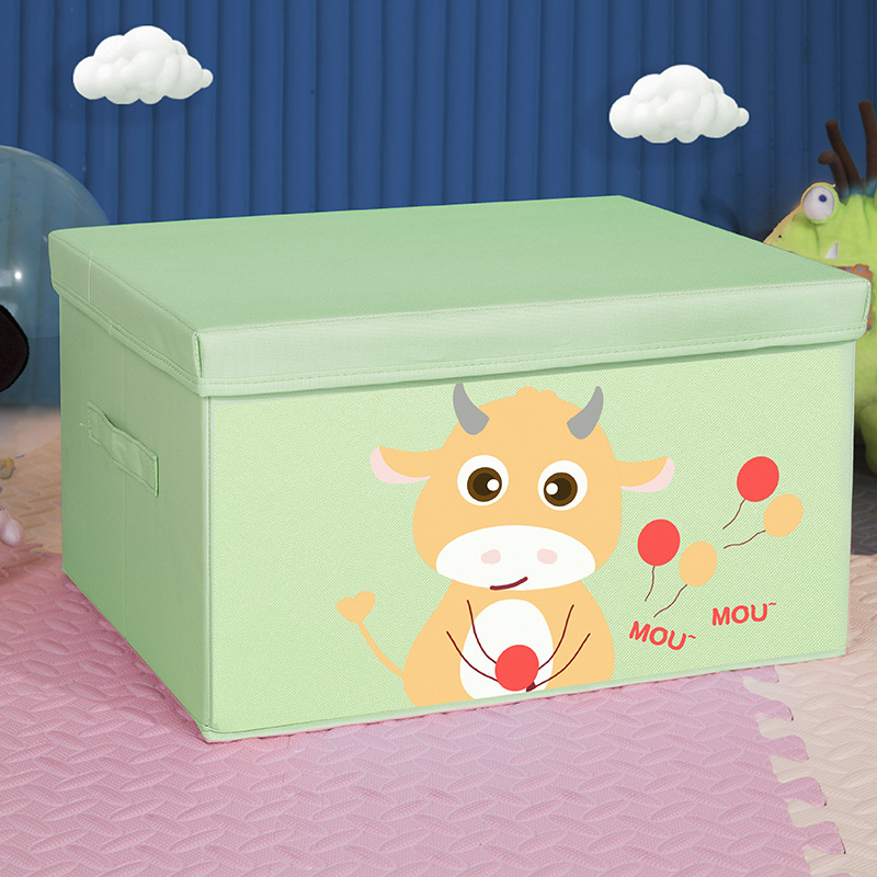 Children's Cartoon Storage Box - Household Fabric Organizer, Foldable Wardrobe Clothing and Bedding Storage Chest, Versatile Storage Solution