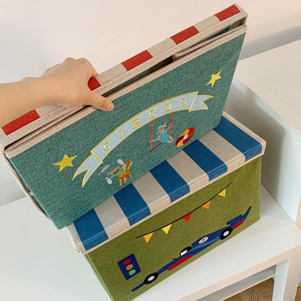 Kindergarten Washable Foldable Storage Box - Children's Book Organizer and Household Clothing Wardrobe Storage Solution