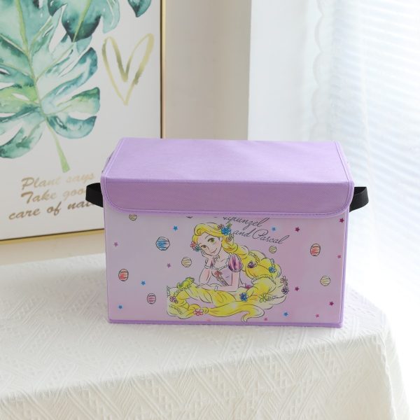 Cute Cartoon Dust-Proof Flip Cover Underwear, Bra, and Socks Storage Box - Foldable Children's Toy Organizer for Living Room