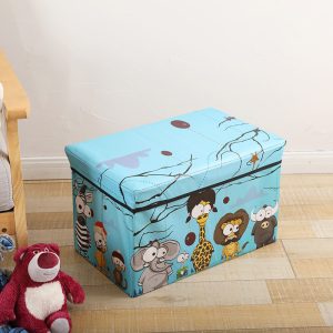 Multi-functional Folding Cartoon Storage Stool - Children's Organizer, Shoe Changing Bench, Medium-sized Storage, Suitable for Adults