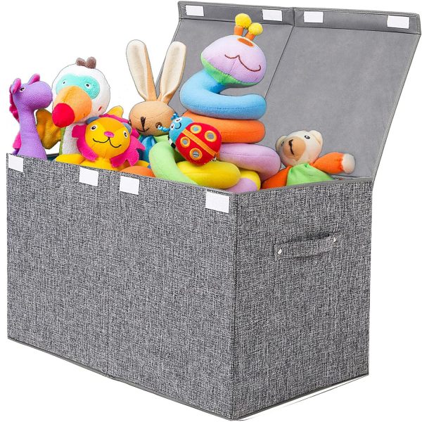 Foldable Cartoon Toy Storage Box - Square Household Children's Room Organizer for Baby's Blocks, Books, and Fabric Items