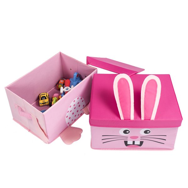 Animal-shaped Foldable Storage Box - Children's Dual-Layer Toy Organizer