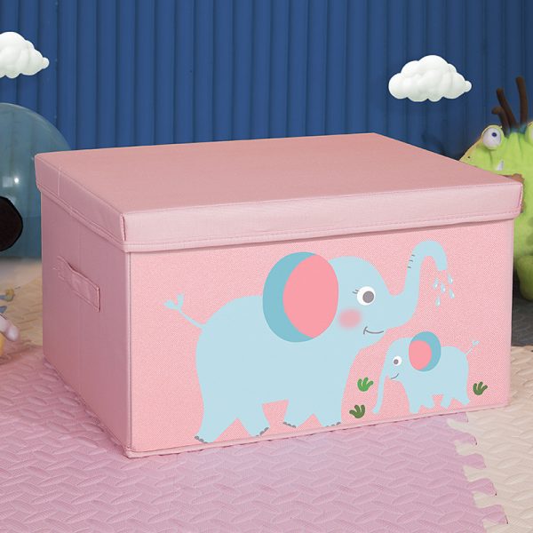 Children's Cartoon Storage Box - Household Fabric Organizer, Foldable Wardrobe Clothing and Bedding Storage Chest, Versatile Storage Solution