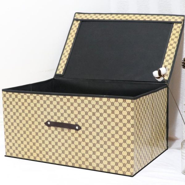 Fabric Covered Folding Storage Box - Large Capacity Organizer for Clothes, Children's Toys, and Non-Woven Fabric Storage