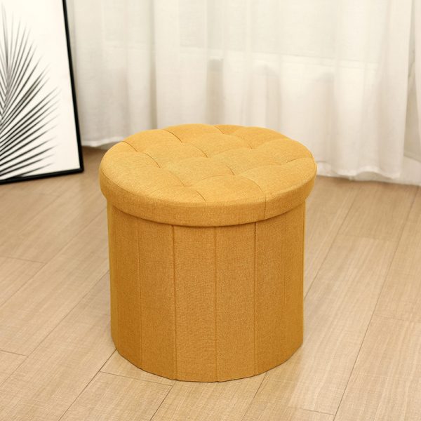 Round Storage Ottoman