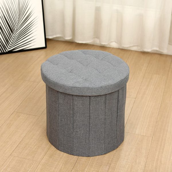 Round Storage Ottoman