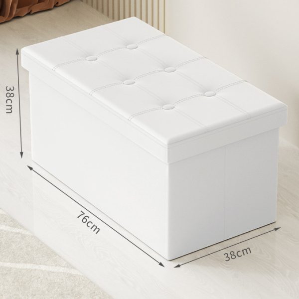 Folding Storage Ottoman Bench