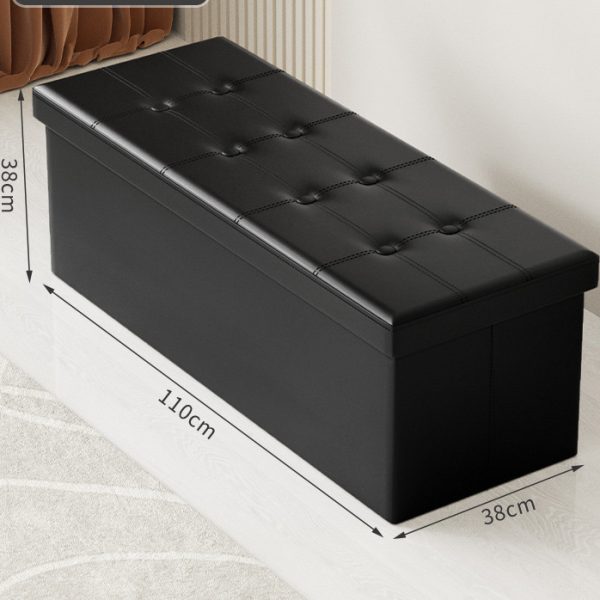 Folding Storage Ottoman Bench