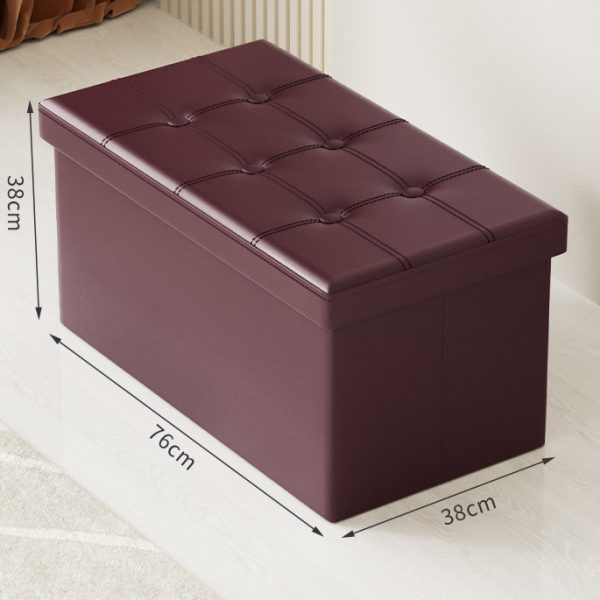 Folding Storage Ottoman Bench