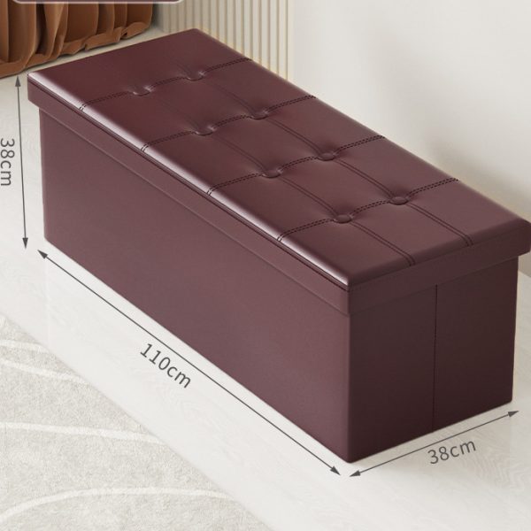 Folding Storage Ottoman Bench