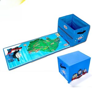 Toy Storage Box - Foldable Children's Play Mat Organizer, Children's Toy Storage Bin with Folding Design