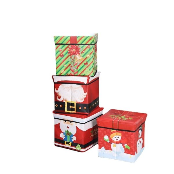 Festive Gift Box Toy - Waterproof, Dustproof Storage Stool for Children, Amazon Home Holiday Storage Container