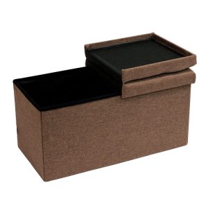 Folding Storage Chest with Flip-Up Lid
