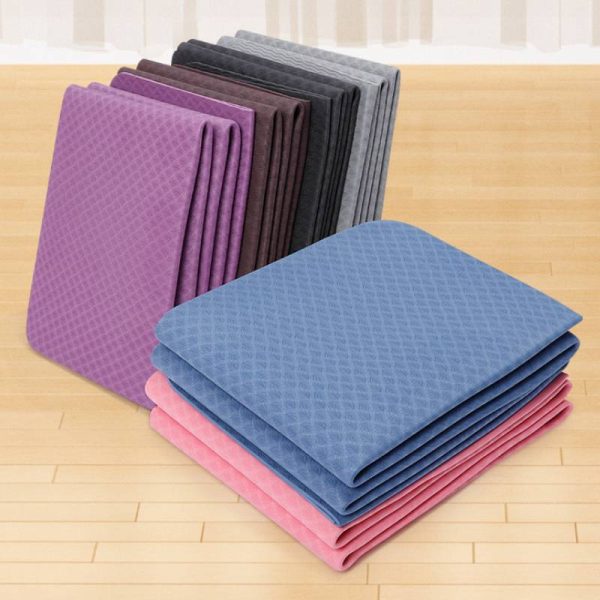 TPE material high-density double-sided anti-slip foldable yoga fitness mat