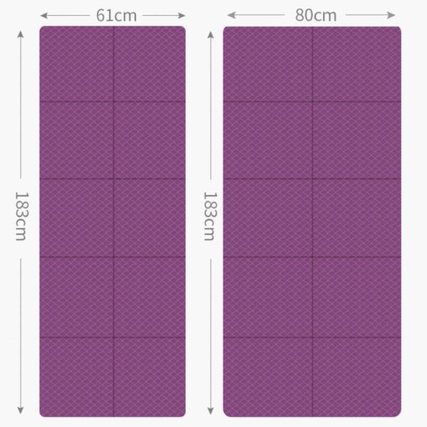 TPE material high-density double-sided anti-slip foldable yoga fitness mat