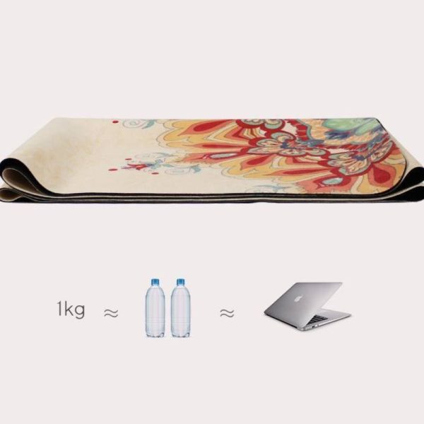 Suede soft skin-friendly rubber non-slip folding portable fitness mat
