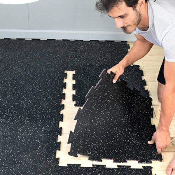 Dumb barbell shock absorption sound insulation buffer splicing foldable sports floor mat