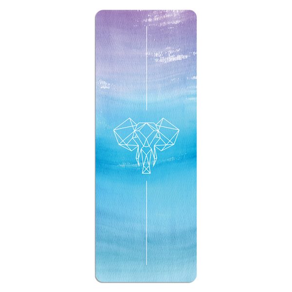 Ultra-thin suede printed yoga mat with rubber foldable from 1.5mm to 5mm thick
