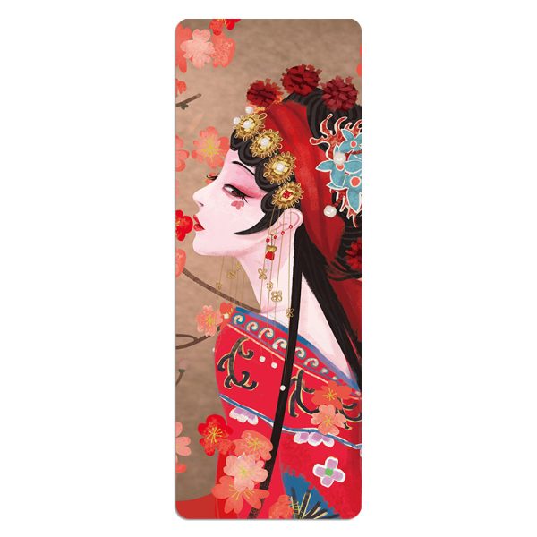 Ultra-thin suede printed yoga mat with rubber foldable from 1.5mm to 5mm thick