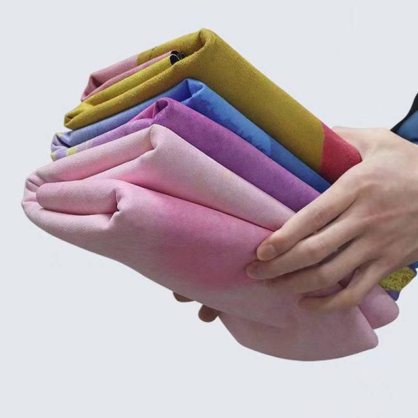 1mm ultra-thin printed suede yoga mat spread anti-slip portable foldable