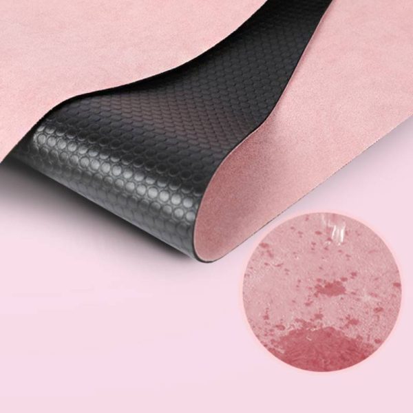 Suede PVC material 2mm thin anti-slip foldable yoga mat