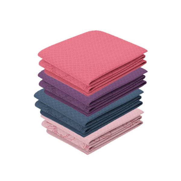 TPE material thickened non-slip widened 4mm lightweight fitness mat foldable