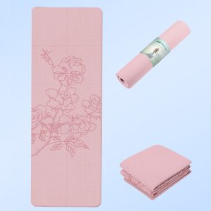 TPE material thickened non-slip widened 4mm lightweight fitness mat foldable