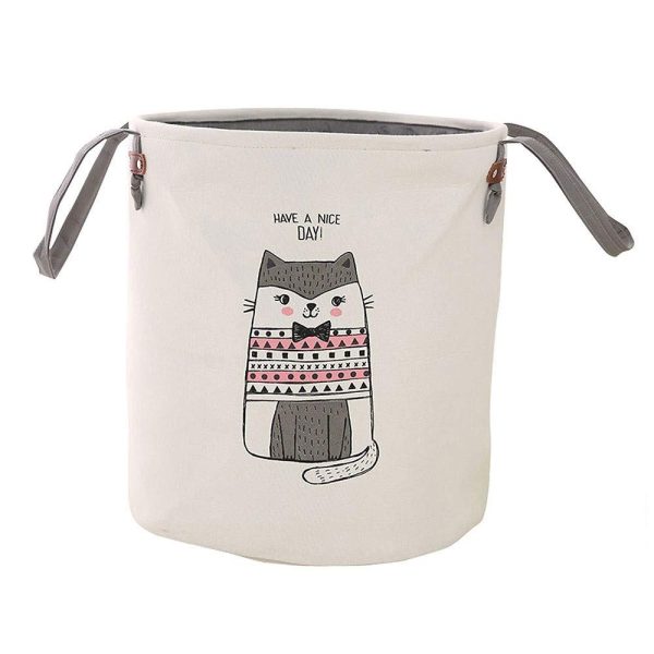 Foldable Canvas Washing Clothes Laundry Basket