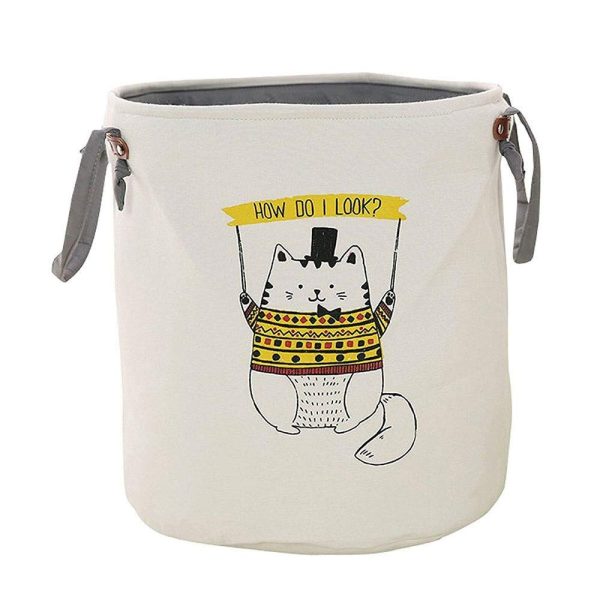 Foldable Canvas Washing Clothes Laundry Basket